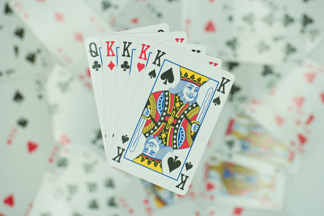 a deck of playing cards on a table