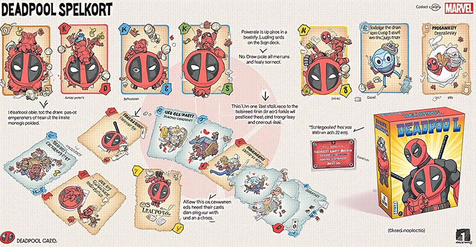 Deadpool spelkort – Marvel-kaos i varje giv - Nerdbutiken