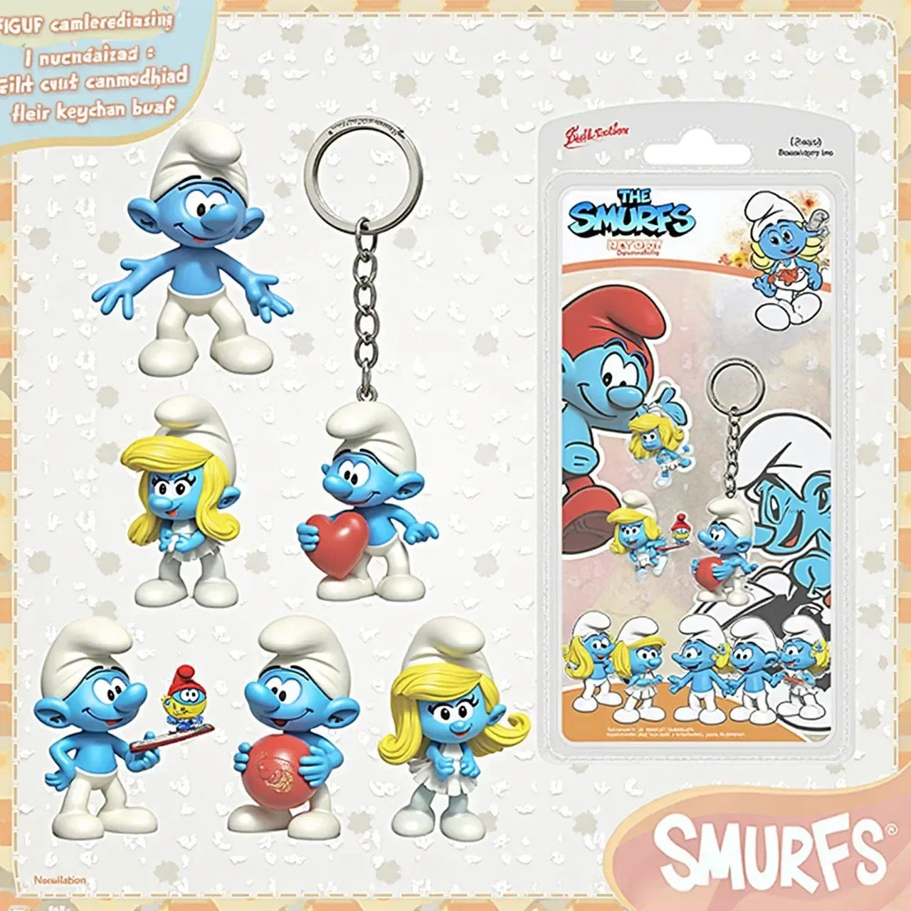 Smurfarna Nyckelringar - Nerdbutiken