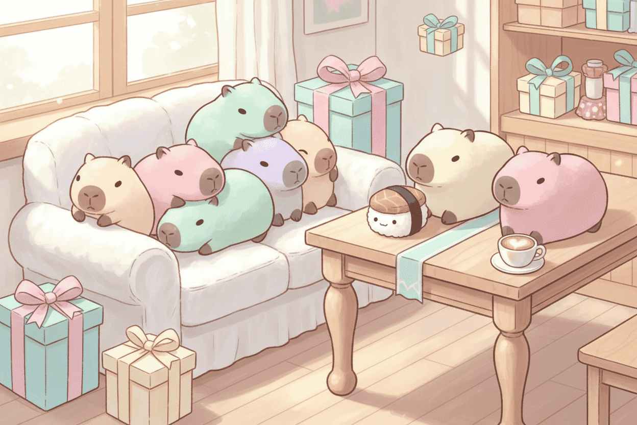 Capybara Gosedjur – mjuka capybara plush & söta presenter 
