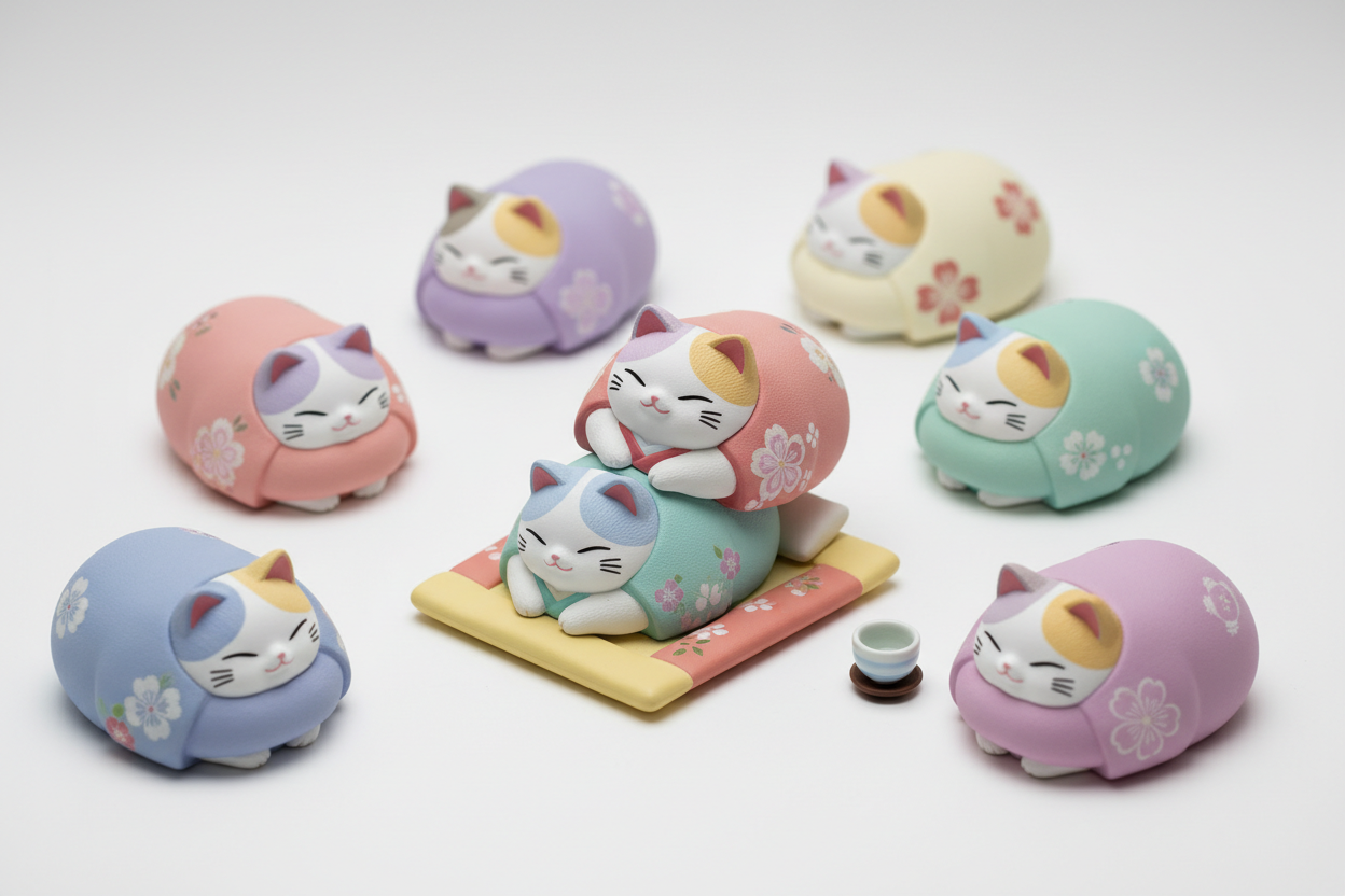 Nemuneko Cat Figurer