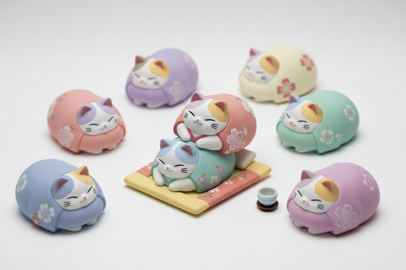 Nemuneko Cat Figurer