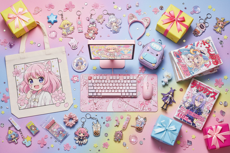 Anime Nyckelringar – manga charms, akryl, plush & presenter