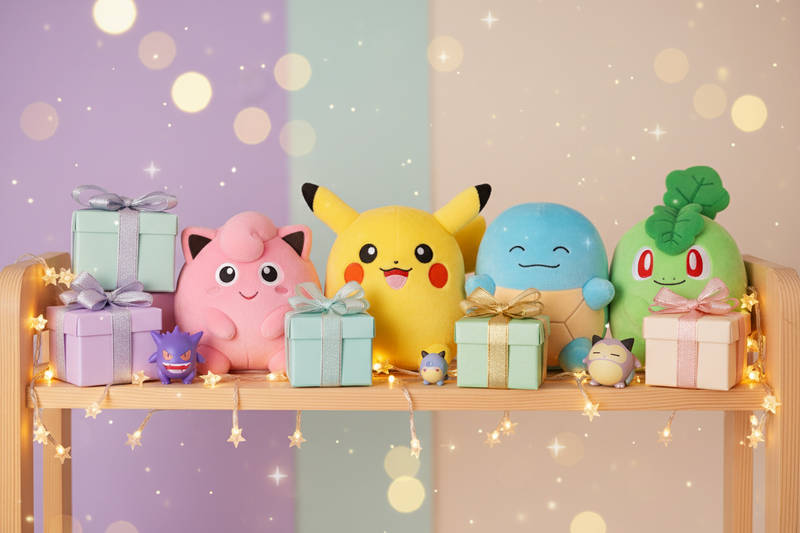 Pokémon Gosedjur Presenter – Pikachu, Eevee, Snorlax & plush
