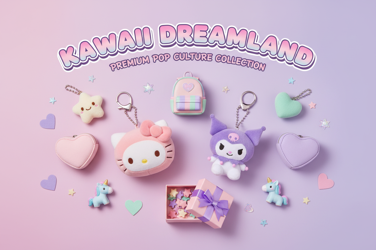 Kawaii Nyckelringar – söta charms, Sanrio, Hello Kitty & presenter