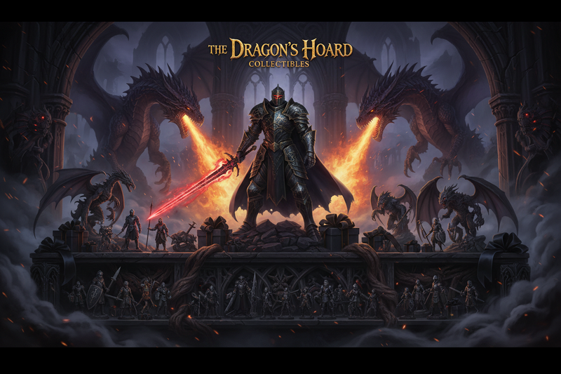 Dark Fantasy Presenter – Elden Ring, Dark Souls, drakar & figurer
