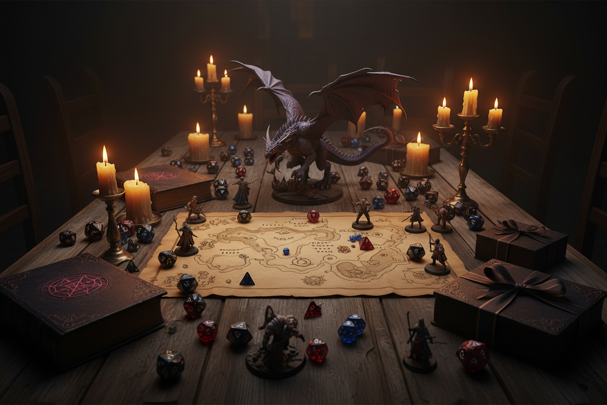 Dungeons & Dragons Presenter – tärningar, figurer, gosedjur & D&D-gåvor