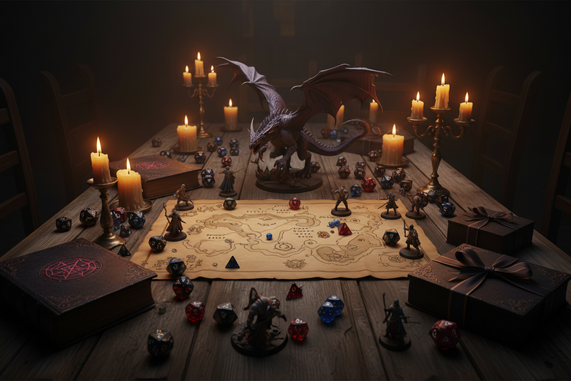 Dungeons & Dragons Presenter – tärningar, figurer, gosedjur & D&D-gåvor