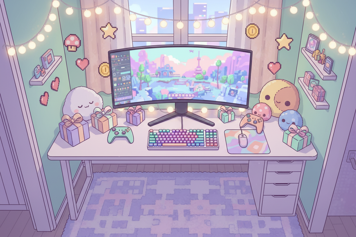 Gaming Gosedjur Presenter – mjuka spelpresenter & gamer plush