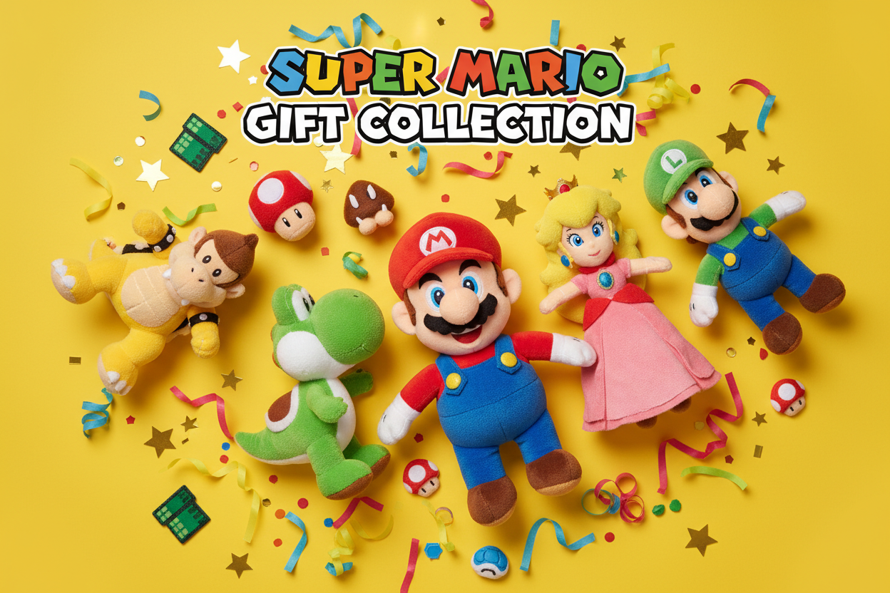 Super Mario Gosedjur Presenter – Mario, Yoshi, Toad & plush