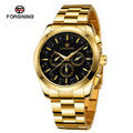 Armbandsur FORSINING - FSG6917M4G1 i Guld och Svart FORSINING