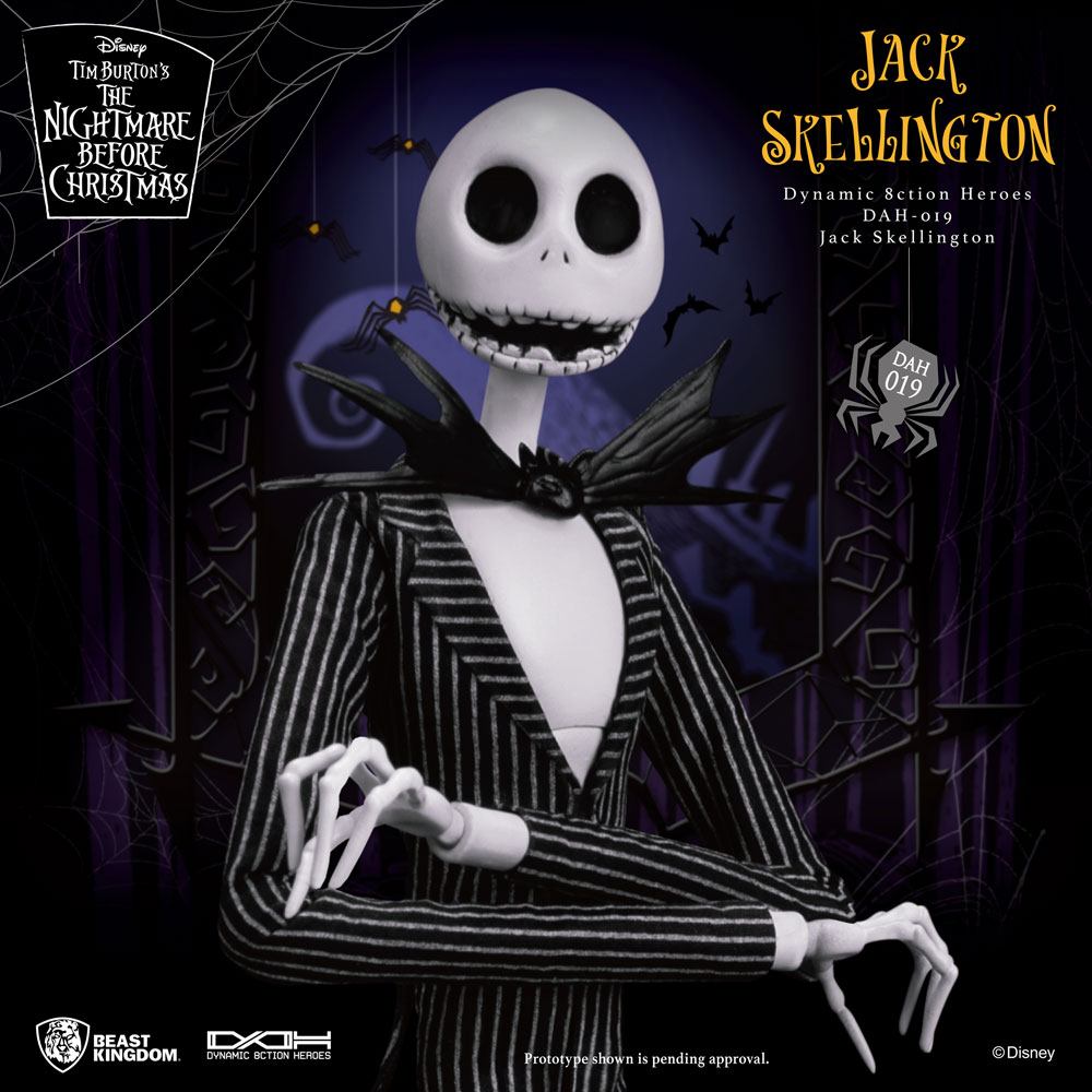 Nightmare Before Christmas Dynamiska 8ction Heroes Actionfigur 1/9 Jack Skellington 21 cm Beast Kingdom Toys
