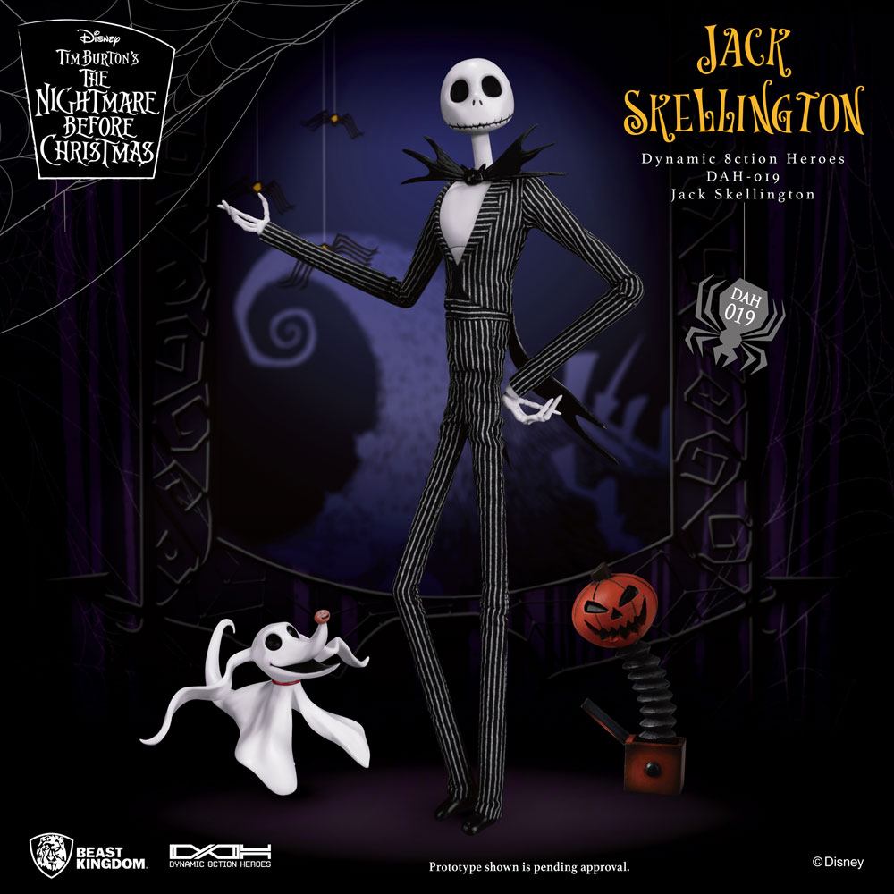 Nightmare Before Christmas Dynamiska 8ction Heroes Actionfigur 1/9 Jack Skellington 21 cm Beast Kingdom Toys