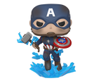 Funko POP Endgame - Capt A w/Broken Shield & Mjolnir Figur 10cm Funko