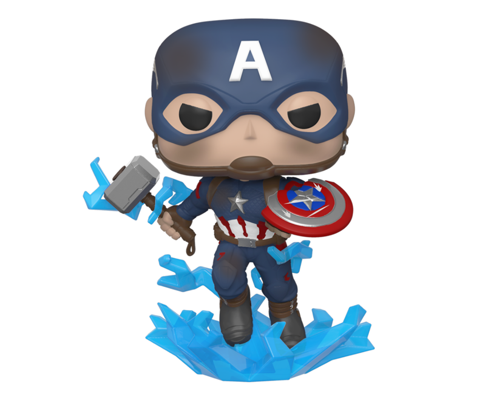 Funko POP Endgame - Capt A w/Broken Shield & Mjolnir Figur 10cm Funko