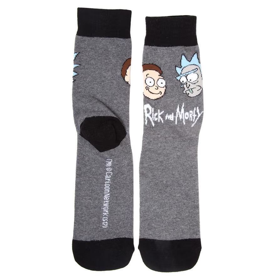 Rick & Morty figursockor grå/svarta 43–46