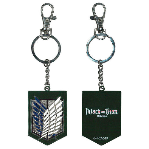 Attack On Titan Logo Nyckelring – Metalisk Design för Fans