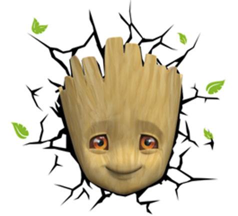 Marvel 3D LED Light Baby Groot Face 3D 3Dlight