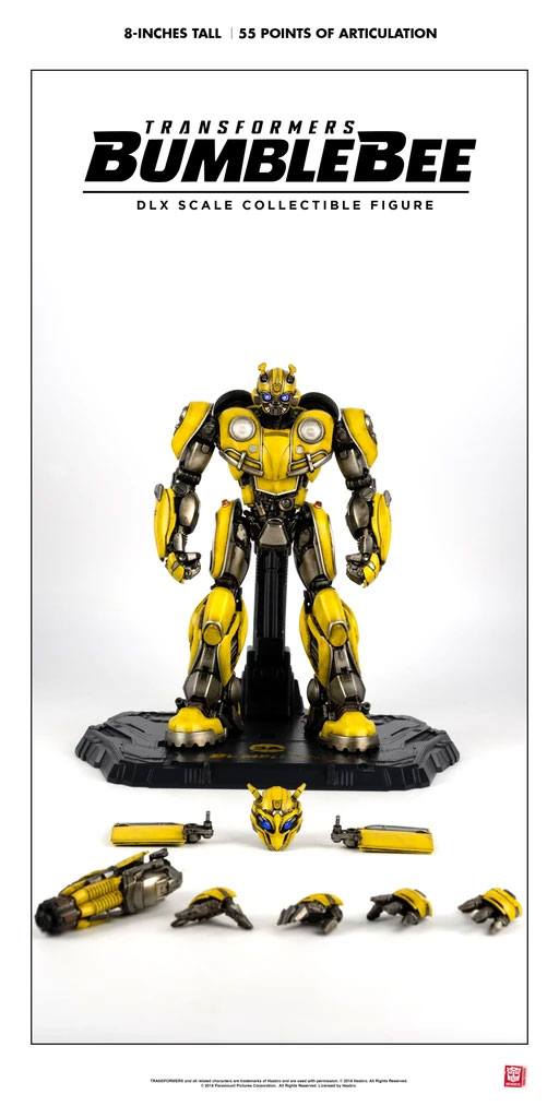 Transformers Bumblebee DLX Actionfigur i skala 1/6, cirka 20 cm hög