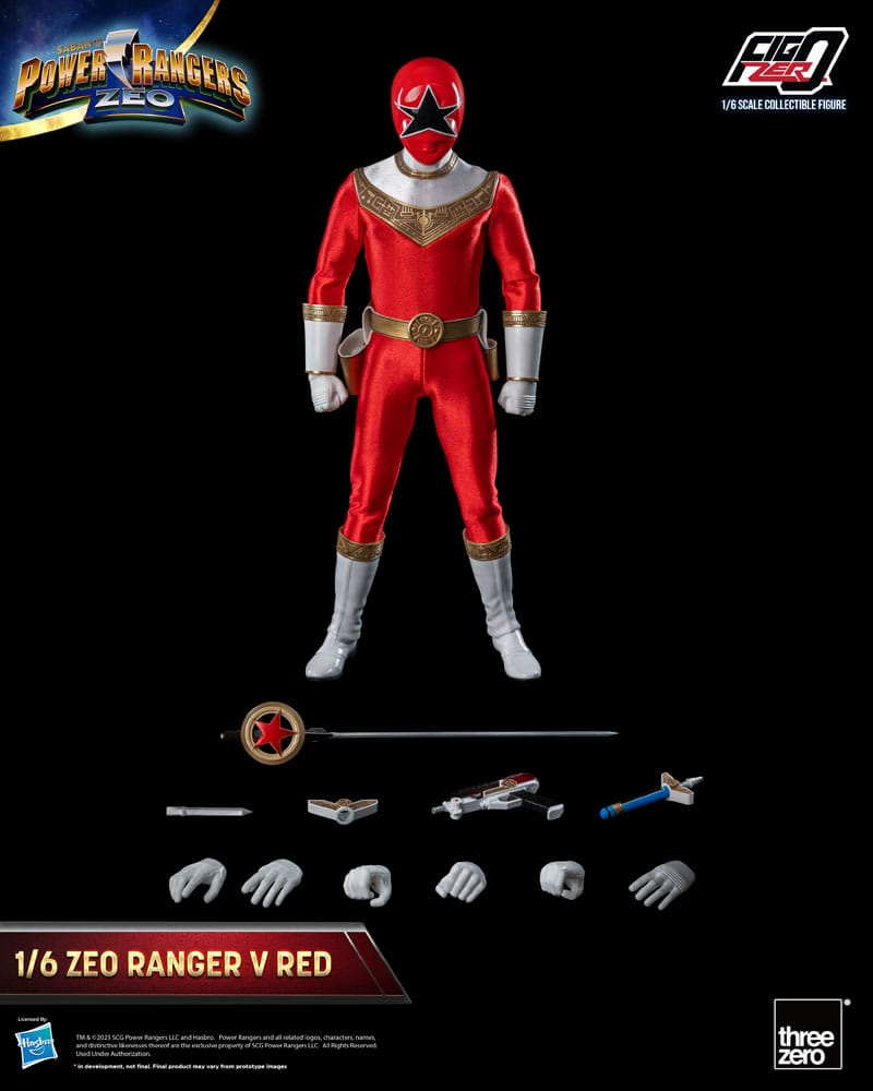 Power Rangers Zeo FigZero Action Figur 1/6 Ranger V Red 30 cm