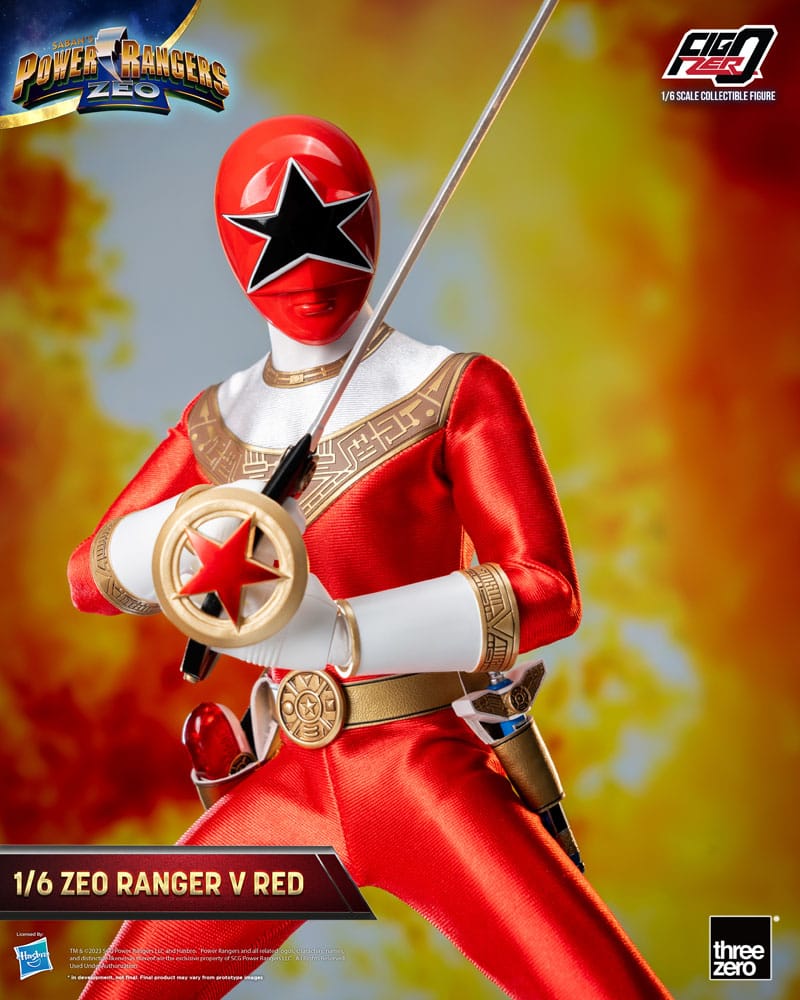 Power Rangers Zeo FigZero Actionfigur 1/6 Ranger V Röd 30 cm