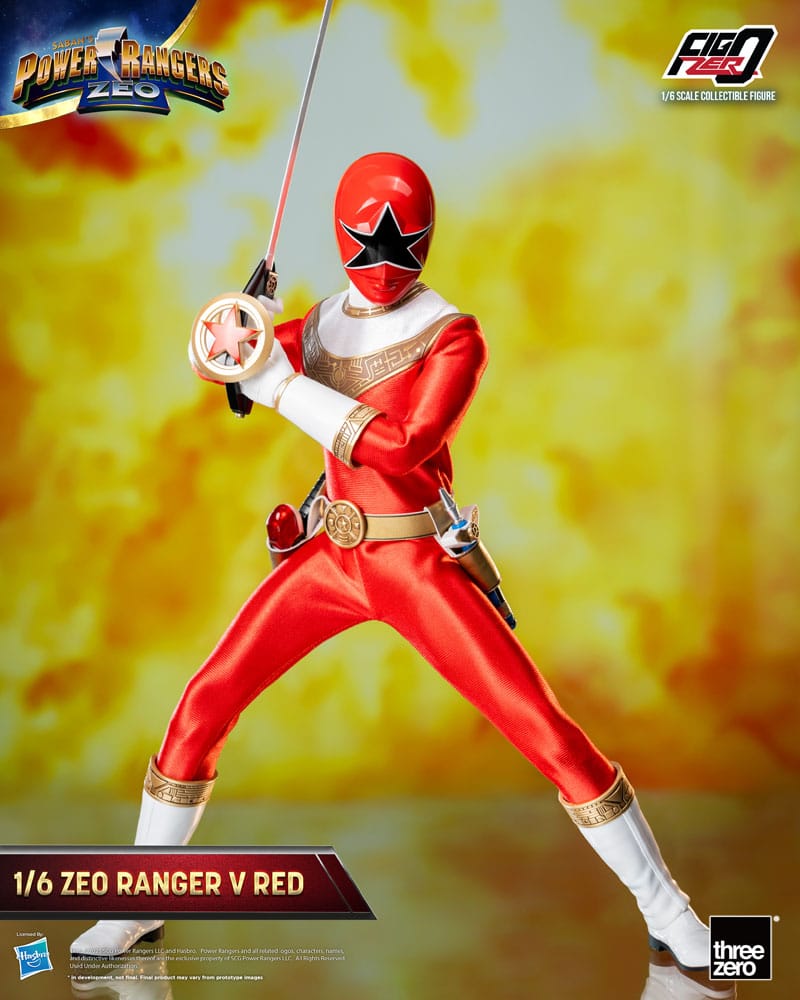 Power Rangers Zeo FigZero Actionfigur 1/6 Ranger V Röd 30 cm