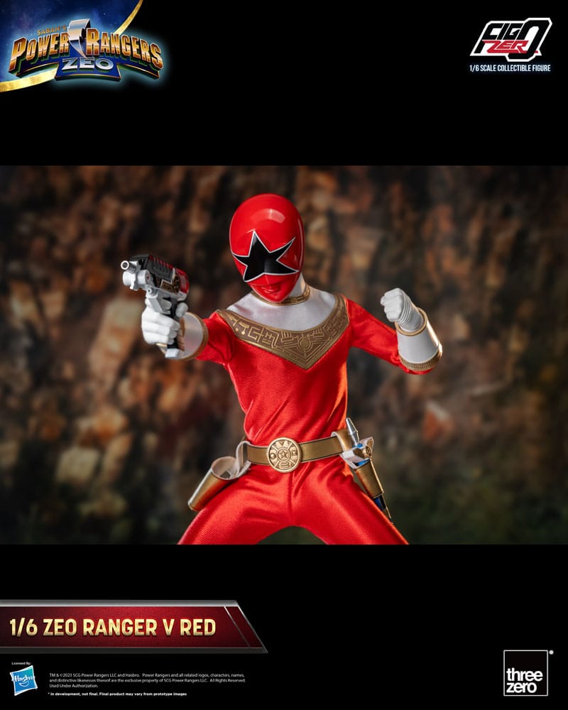Power Rangers Zeo FigZero Actionfigur 1/6 Ranger V Röd 30 cm