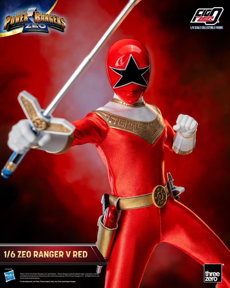 Power Rangers Zeo FigZero Actionfigur 1/6 Ranger V Röd 30 cm