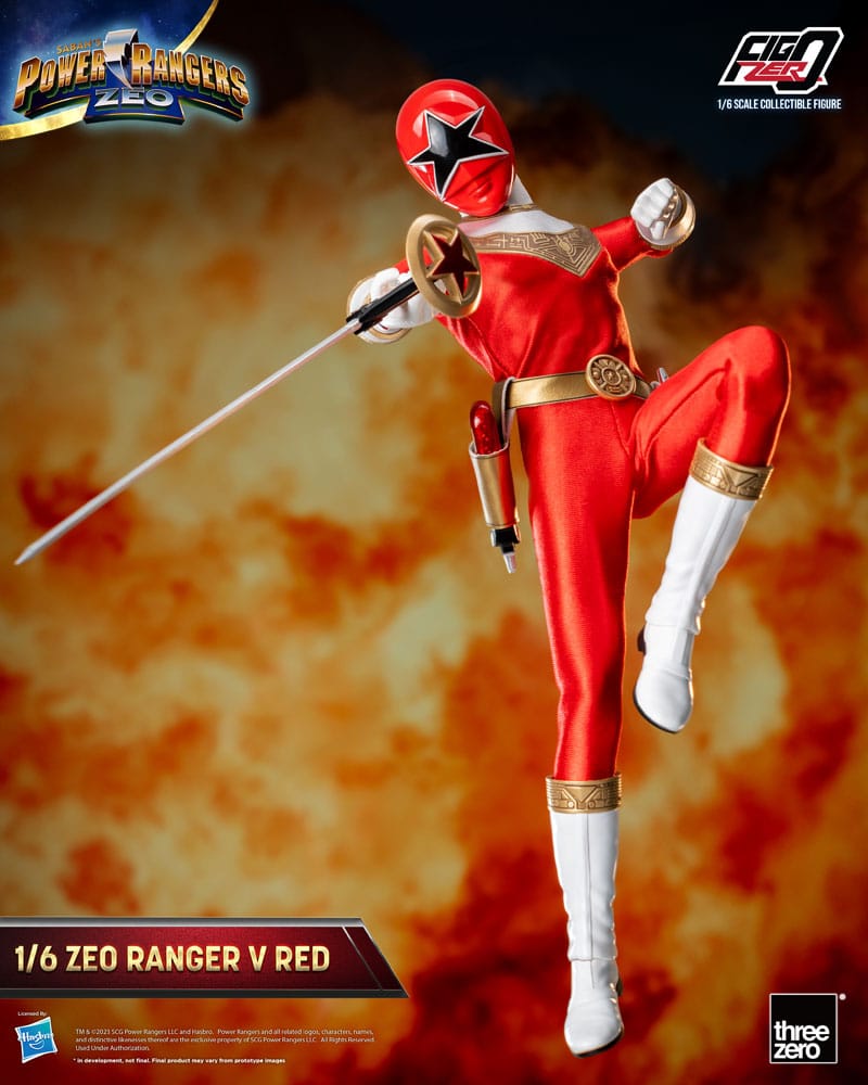 Power Rangers Zeo FigZero Actionfigur 1/6 Ranger V Röd 30 cm