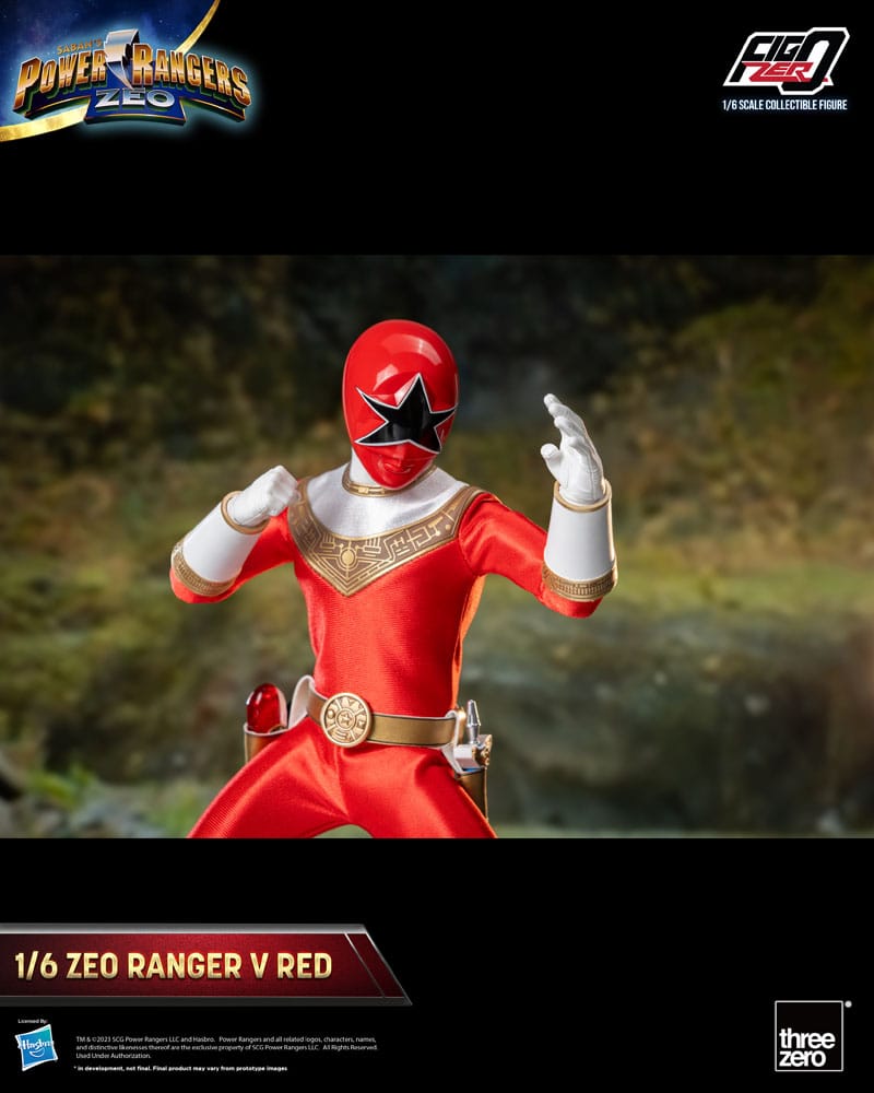 Power Rangers Zeo FigZero Actionfigur 1/6 Ranger V Röd 30 cm