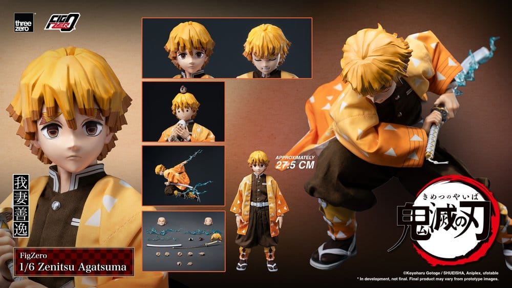 Demon Slayer: Kimetsu no Yaiba FigZero 1/6-actionfigur Zenitsu Agatsuma, 28 cm