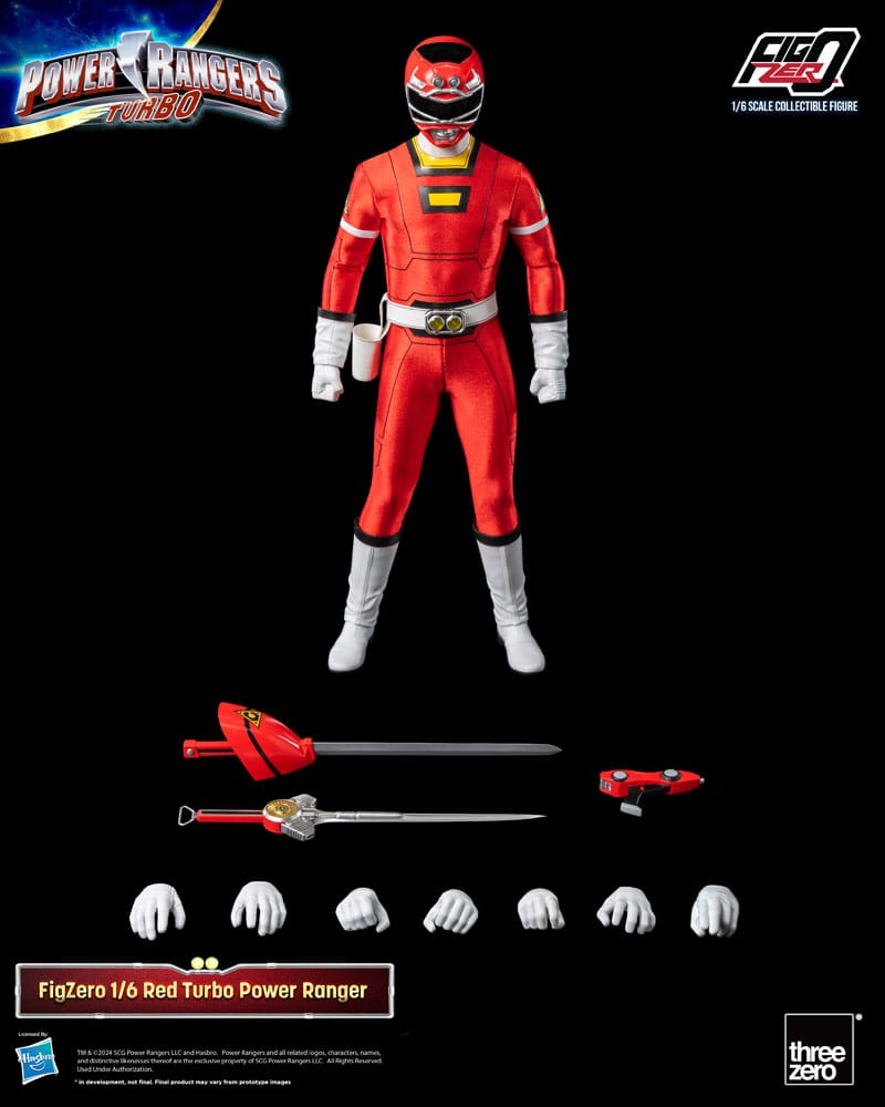 Power Rangers Turbo FigZero Action Figur 1/6 Red Turbo Power Ranger 30 cm ThreeZero