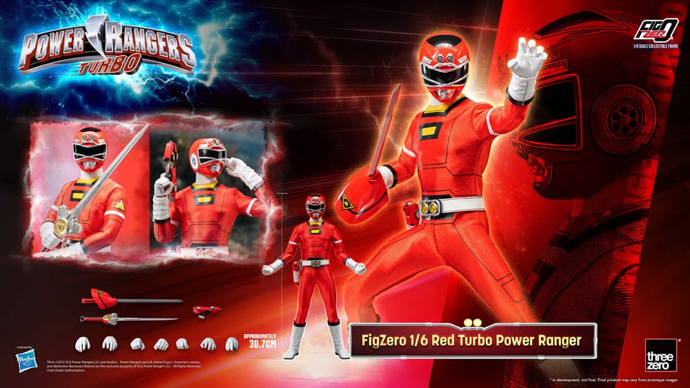 Power Rangers Turbo FigZero Action Figur 1/6 Red Turbo Power Ranger 30 cm ThreeZero