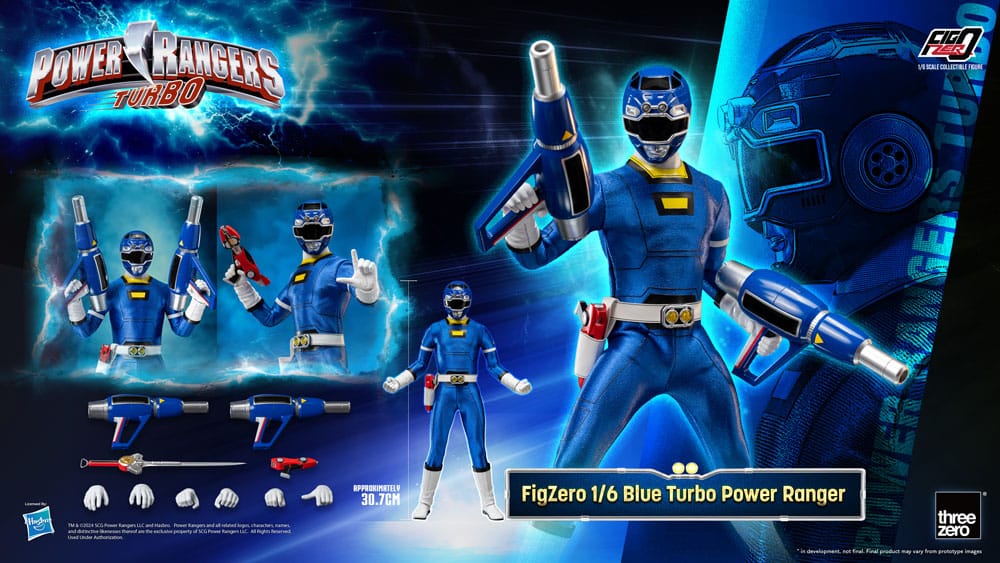 Power Rangers Turbo FigZero Action Figur 1/6 Blue Turbo Power Ranger 30 cm ThreeZero