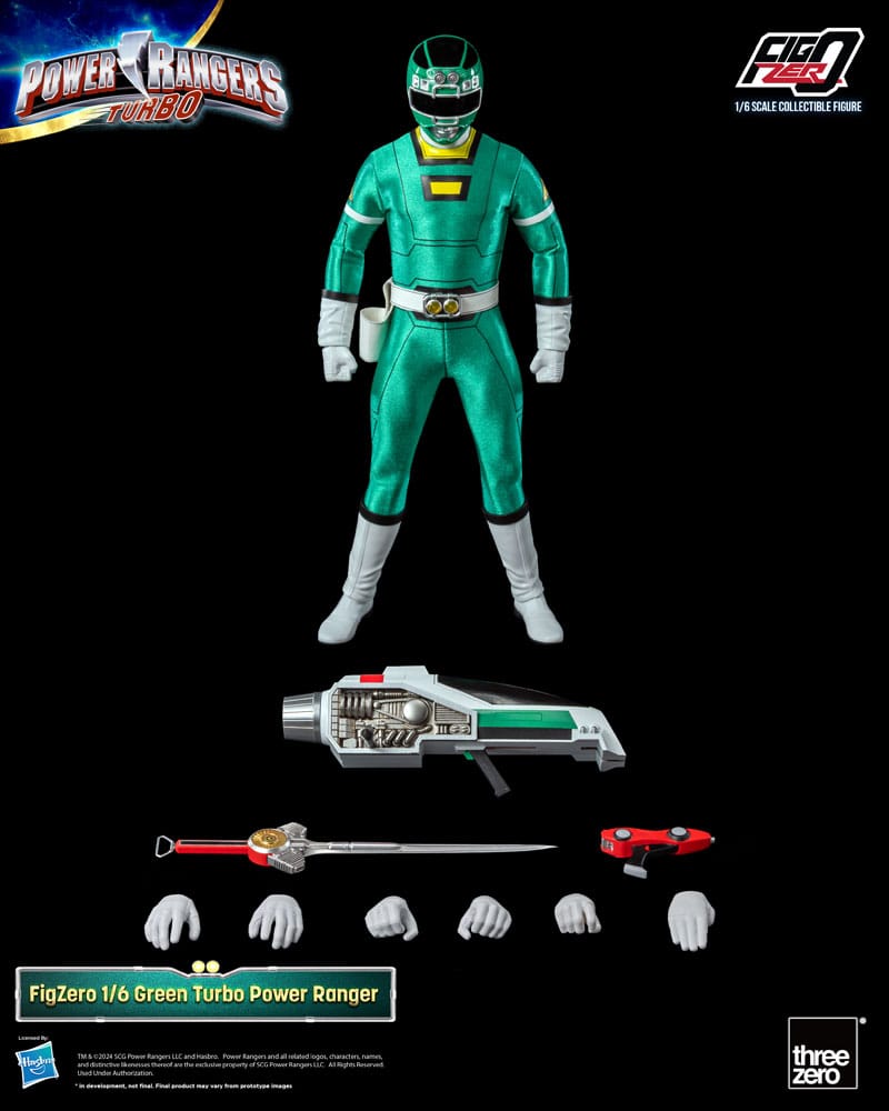 Power Rangers Turbo FigZero Action Figur 1/6 Green Turbo Power Ranger 30 cm ThreeZero