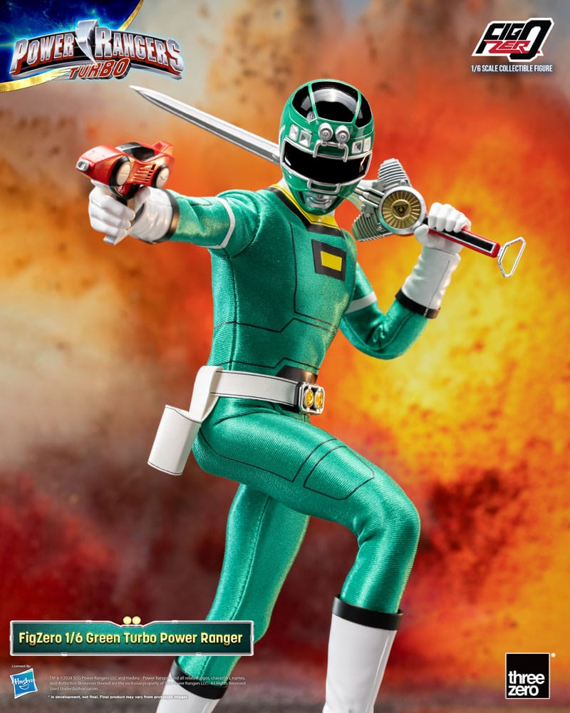 Power Rangers Turbo FigZero Action Figur 1/6 Green Turbo Power Ranger 30 cm ThreeZero