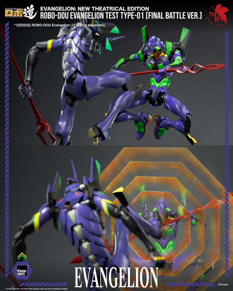 Evangelion: New Theatrical Edition Robo-Dou Action Figur Evangelion Test Type - 01 Final Battle Version 25 cm ThreeZero