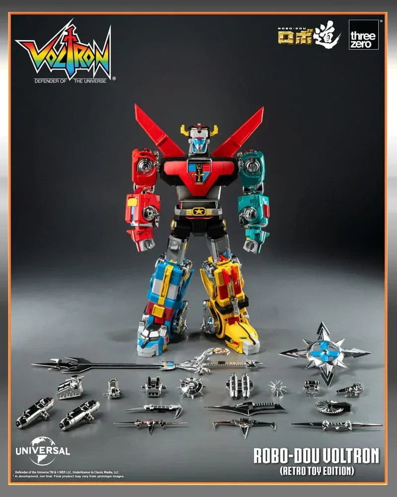 Voltron: Defender of the Universe Robo-Dou Action Figur Voltron Retro Toy Edition 27 cm ThreeZero
