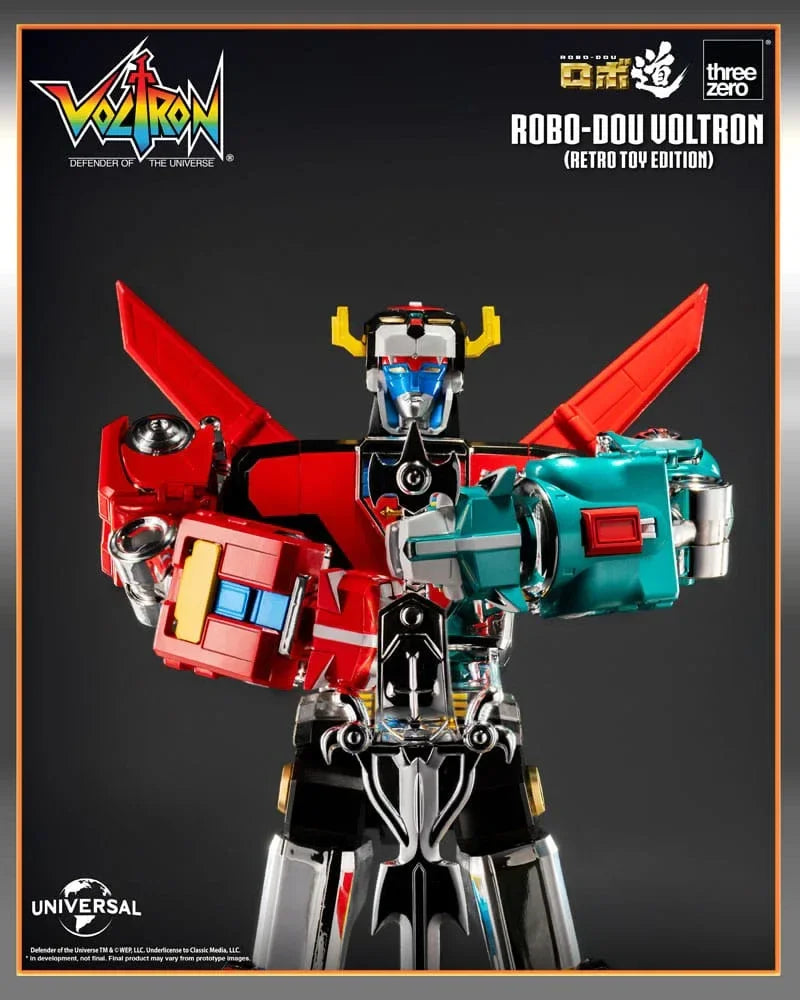 Voltron: Defender of the Universe Robo-Dou Action Figur Voltron Retro Toy Edition 27 cm ThreeZero