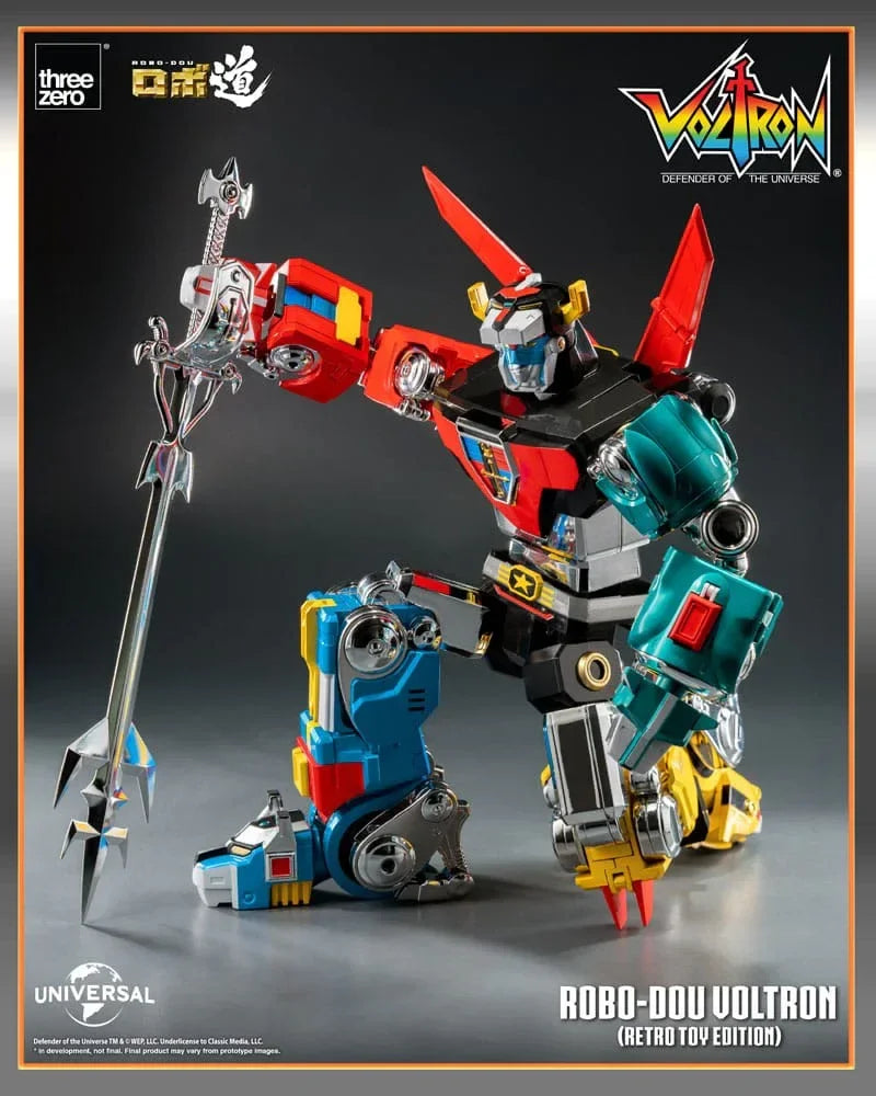 Voltron: Defender of the Universe Robo-Dou Action Figur Voltron Retro Toy Edition 27 cm ThreeZero