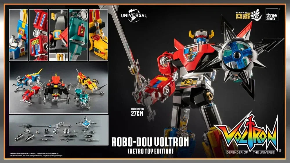 Voltron: Defender of the Universe Robo-Dou Action Figur Voltron Retro Toy Edition 27 cm ThreeZero