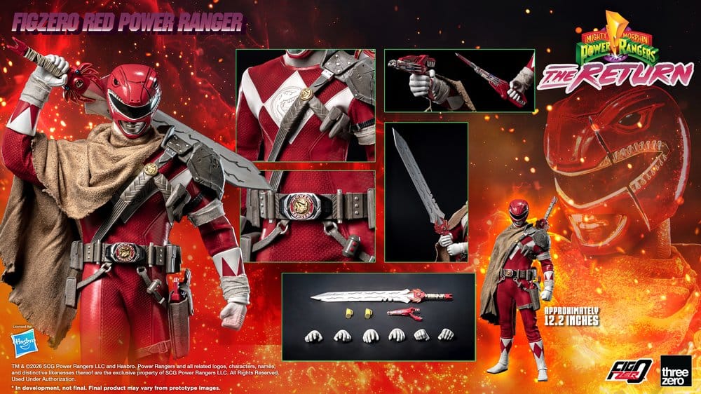 Mighty Morphin Power Rangers: The Return FigZero Actionfigur 1/6 Röd Power Ranger 31 cm
