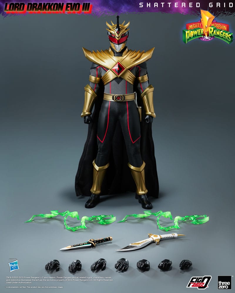 Mighty Morphin Power Rangers Shattered Grid FigZero Action Figur 1/6 Lord Drakkon Evo III 30 cm ThreeZero