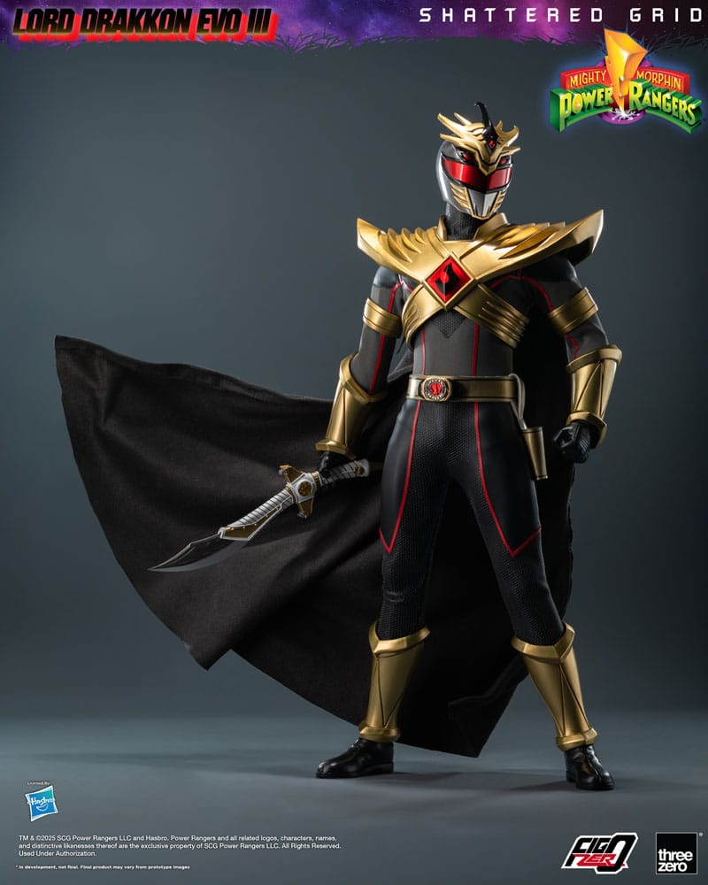 Mighty Morphin Power Rangers Shattered Grid FigZero Action Figur 1/6 Lord Drakkon Evo III 30 cm ThreeZero