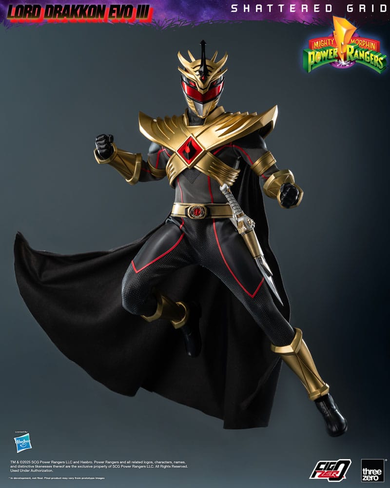 Mighty Morphin Power Rangers Shattered Grid FigZero Action Figur 1/6 Lord Drakkon Evo III 30 cm ThreeZero