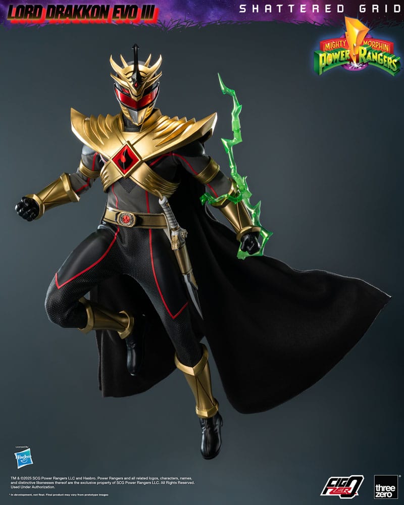 Mighty Morphin Power Rangers Shattered Grid FigZero Action Figur 1/6 Lord Drakkon Evo III 30 cm ThreeZero