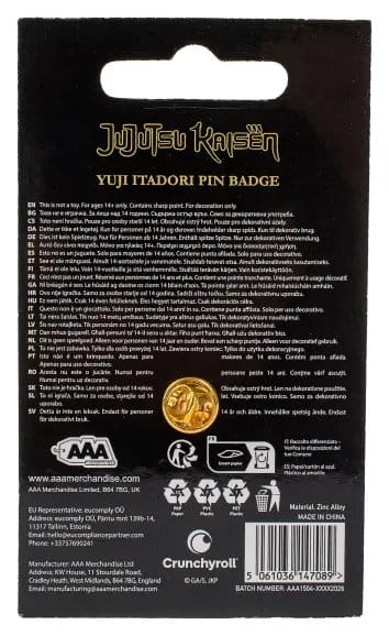 Jujutsu Kaisen Icon Pin Badge Yuji Itadori