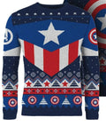 Captain America jultröja – officiell licensierad unisexstickad tröja för fans