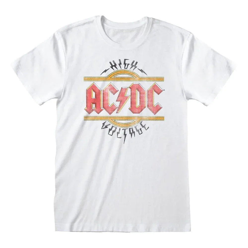 AC/DC T-Shirt Vintage High Voltage - Kvalitets T-Shirt för Fans Heroes Inc