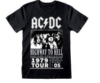 AC/DC T-Shirt Highway To Hell 1979 Tour Black Size L Heroes Inc